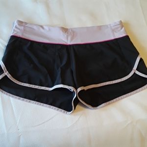 RARE Lululemon Speed Up Shorts Gray Pink Trim 2.5"